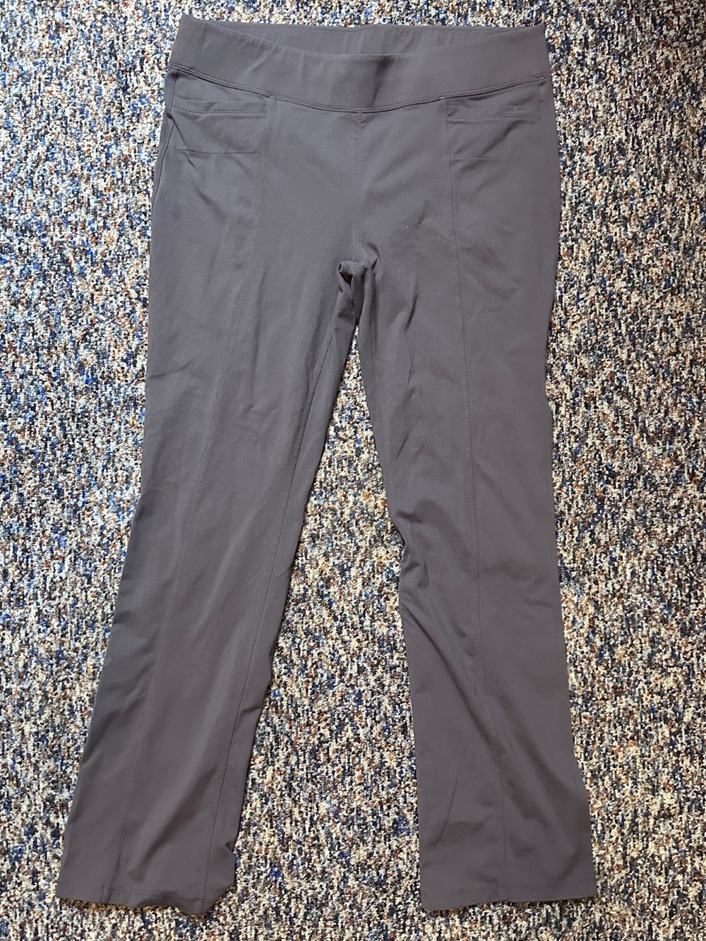 Athleta Metro Straight-Leg Pants in Charcoal Gray